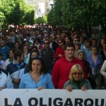 Manifestación por la Avda. de España
