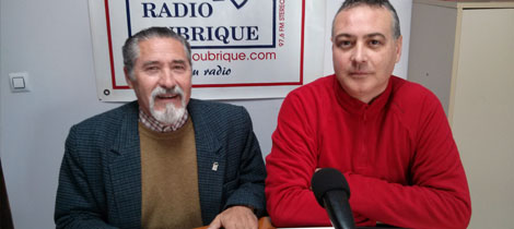 Pepe García y Manuel Ramírez en Radio Ubrique