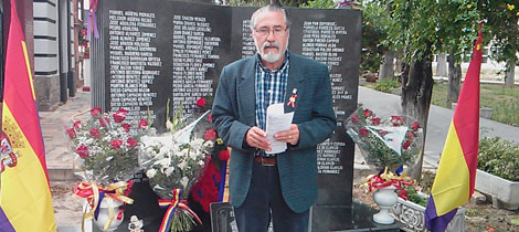 Pepe García durante el Homenaje