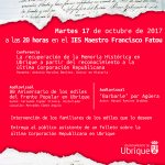 Cartel Conferencia Memoria Democrática